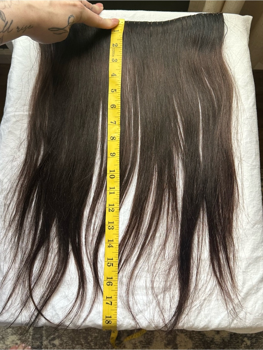 Bellami Off Black/mocha Cream Flex Weft 18” Human Hair Extensions - Picture 9 of 11